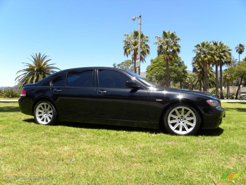 2006 7 Series 750Li Sedan - Black Sapphire Metallic / Black/Black photo #8