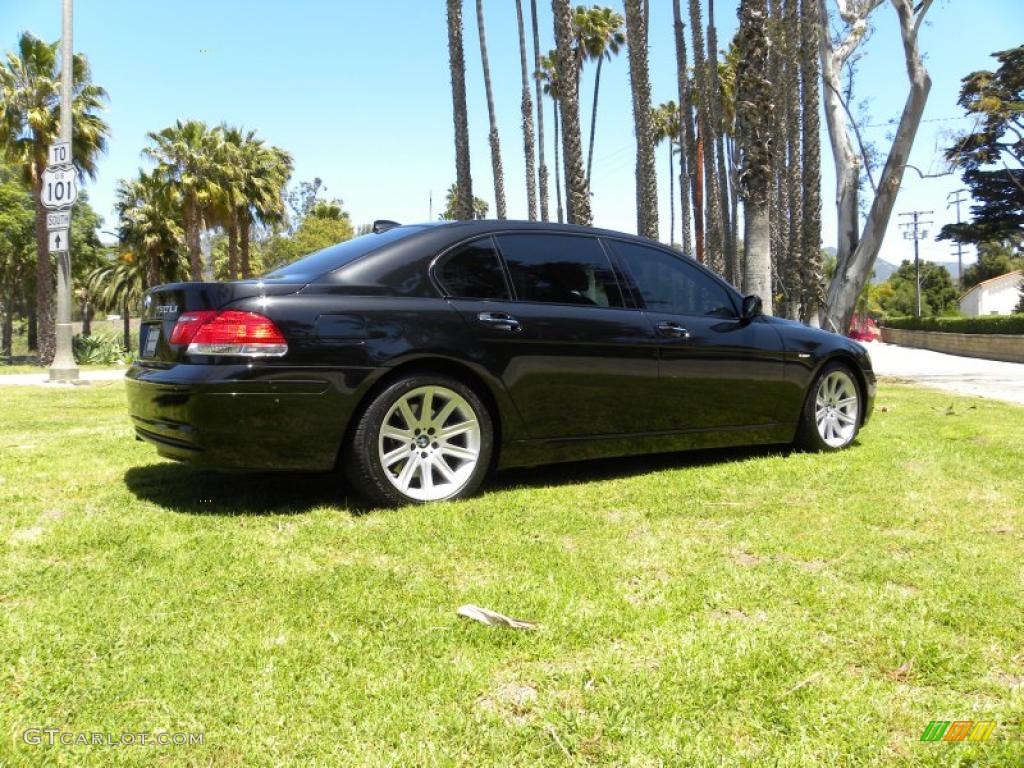 2006 7 Series 750Li Sedan - Black Sapphire Metallic / Black/Black photo #9