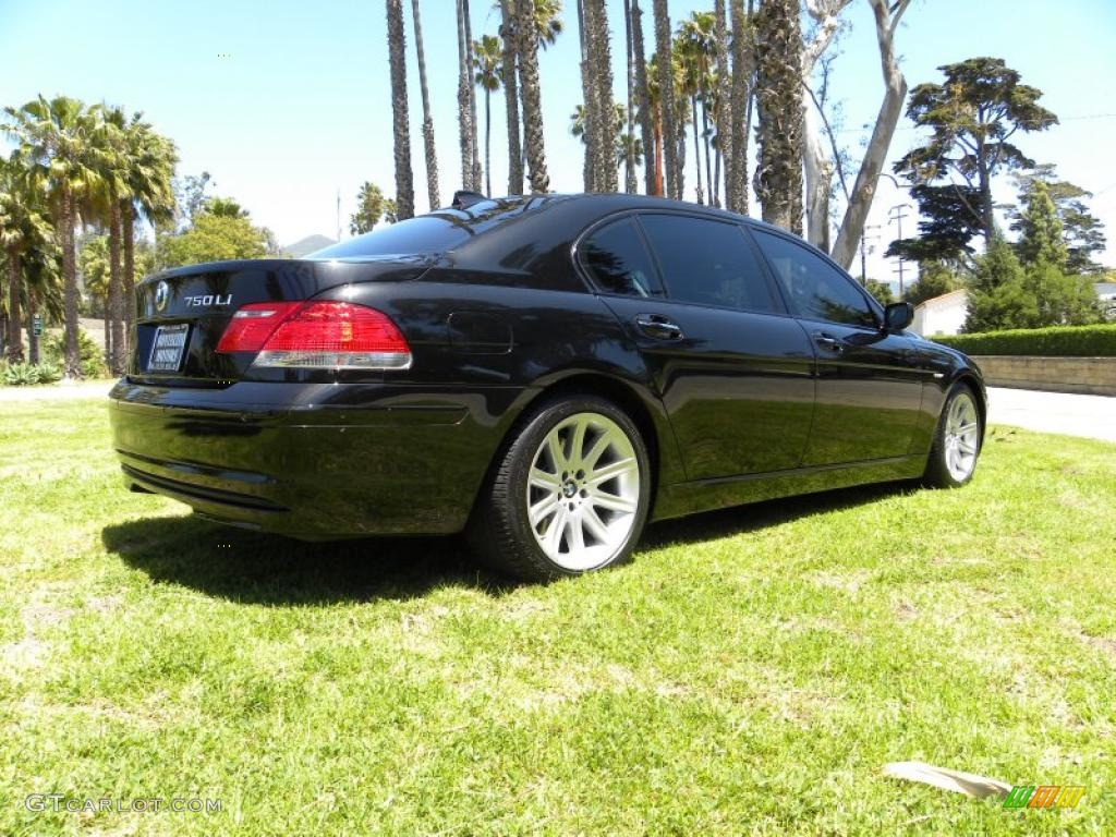 2006 7 Series 750Li Sedan - Black Sapphire Metallic / Black/Black photo #10