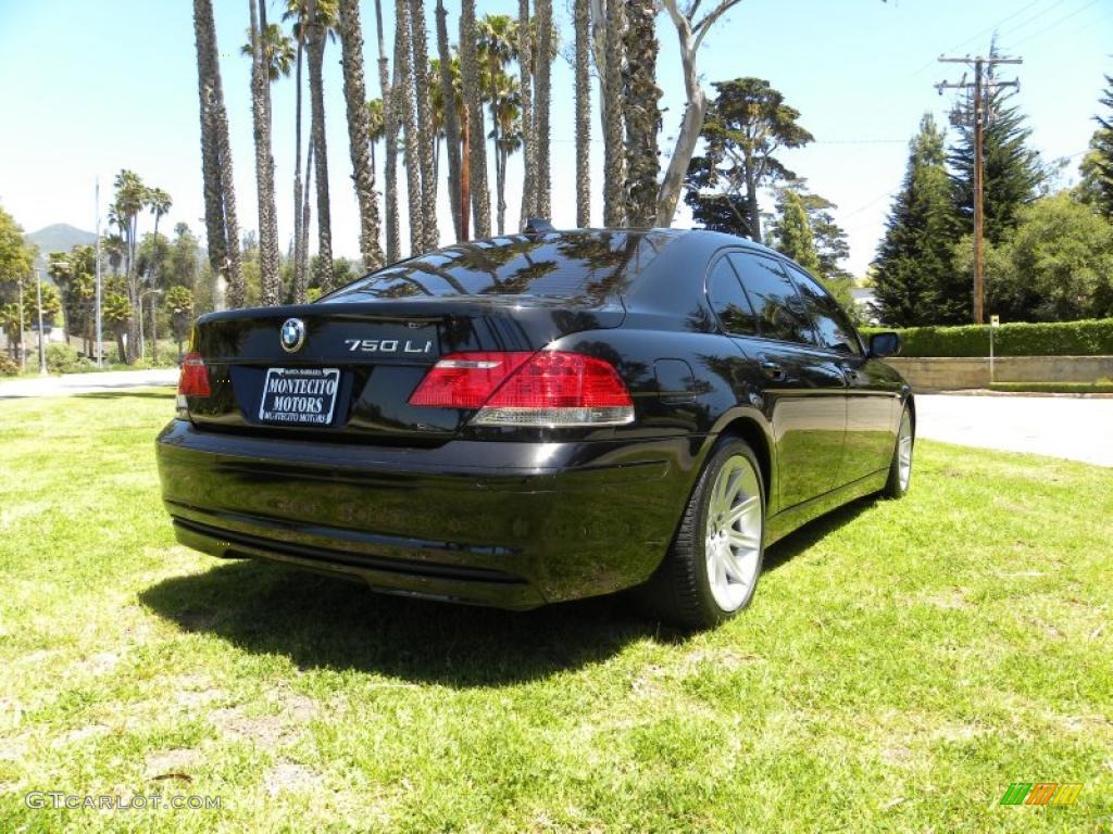 2006 7 Series 750Li Sedan - Black Sapphire Metallic / Black/Black photo #11