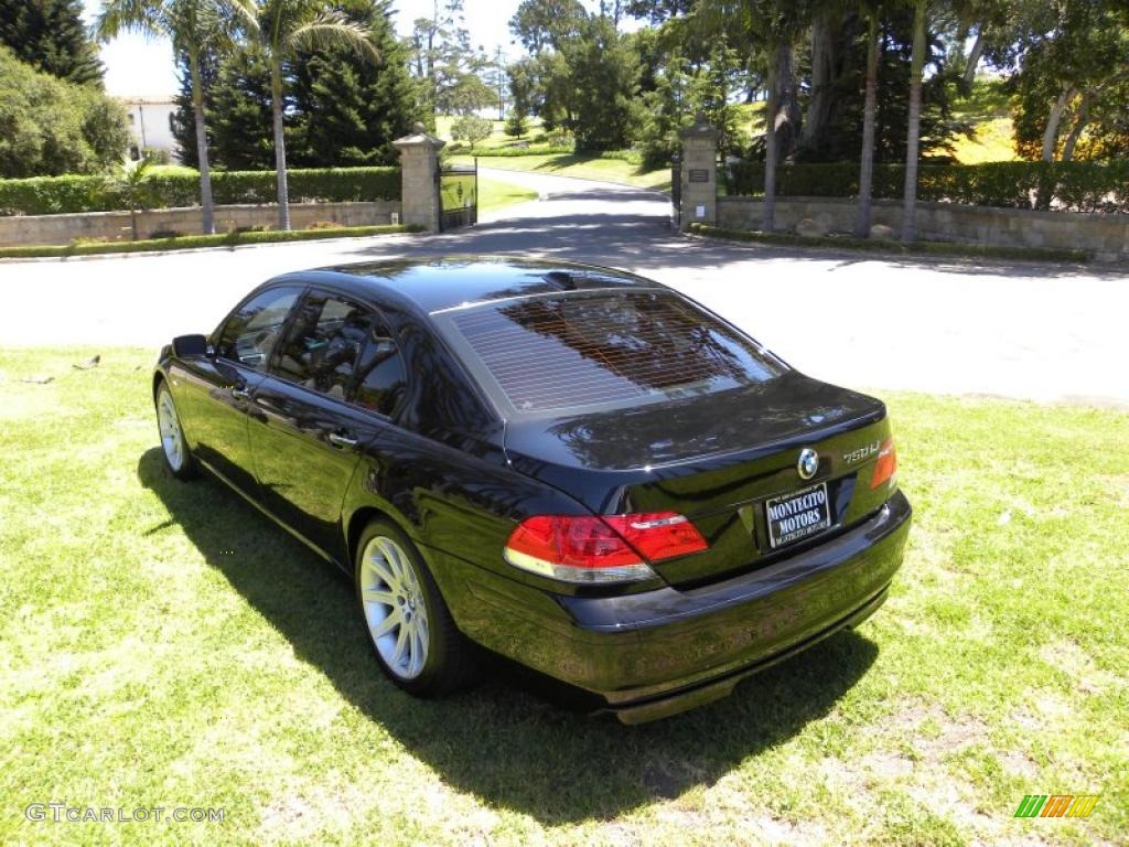 2006 7 Series 750Li Sedan - Black Sapphire Metallic / Black/Black photo #12