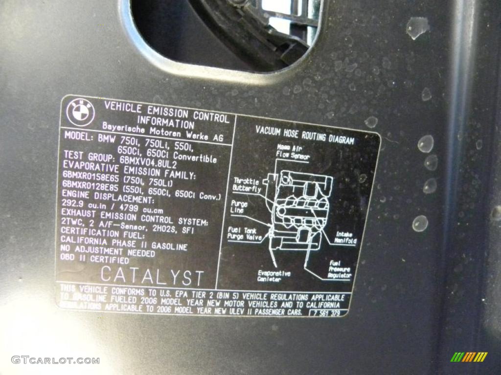 2006 7 Series 750Li Sedan - Black Sapphire Metallic / Black/Black photo #30