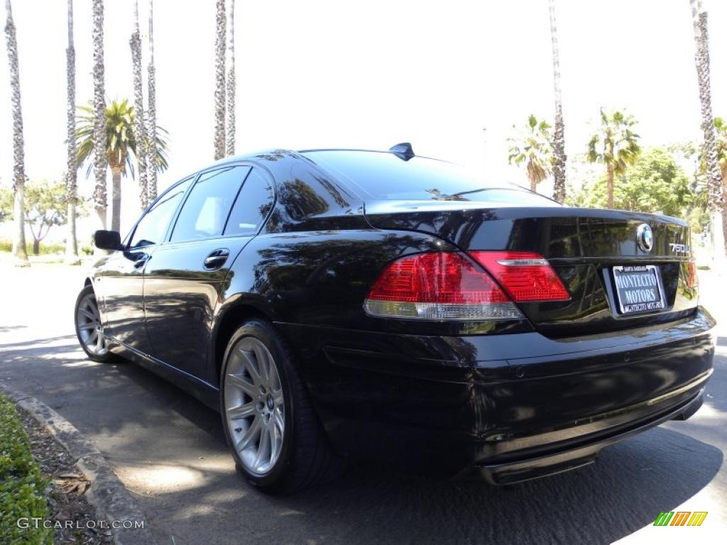 2006 7 Series 750Li Sedan - Black Sapphire Metallic / Black/Black photo #36