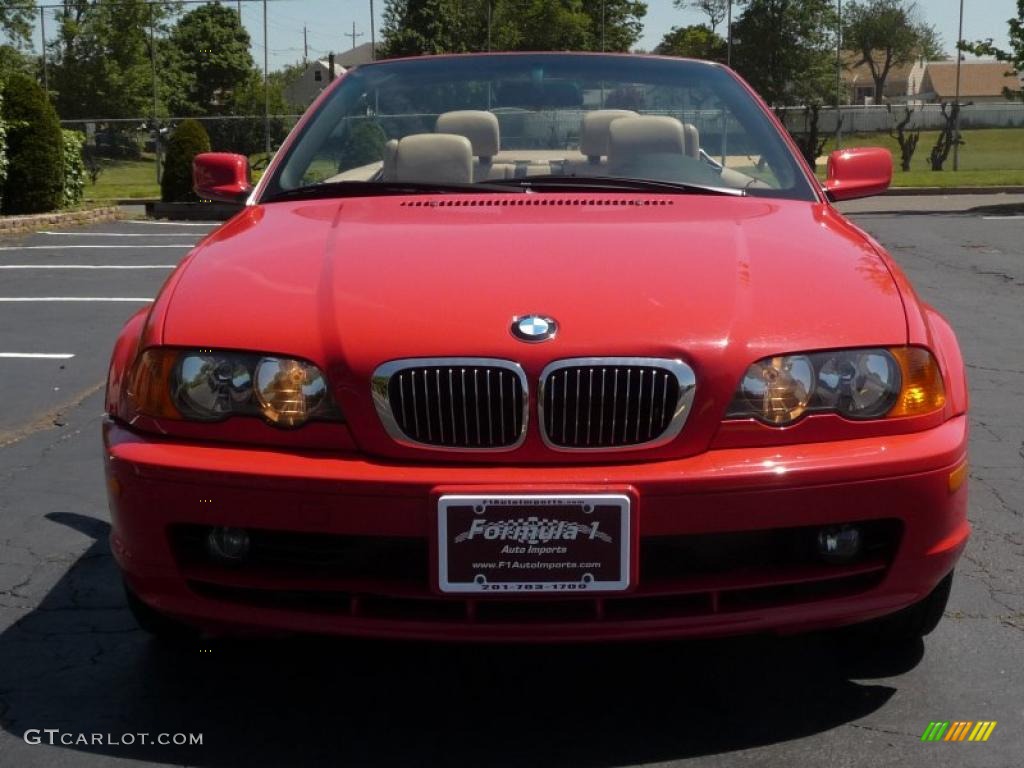 2001 3 Series 325i Convertible - Bright Red / Sand photo #6