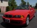 2001 Bright Red BMW 3 Series 325i Convertible  photo #13