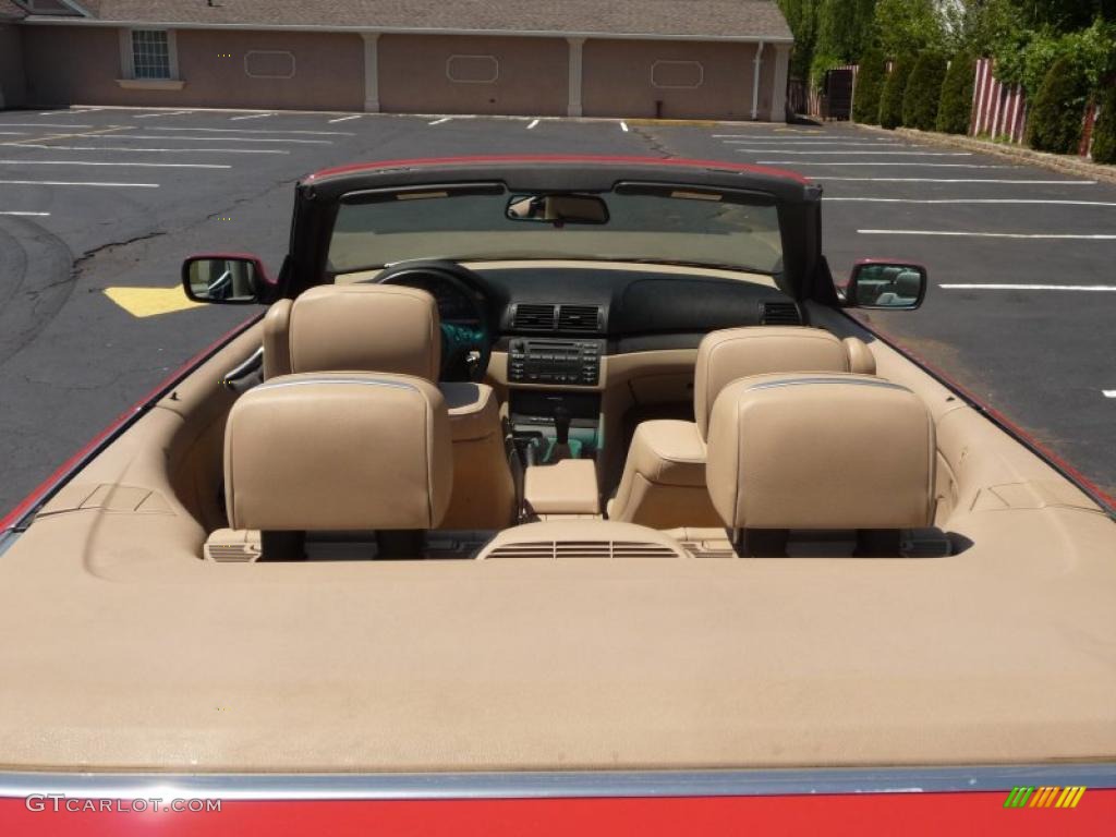 2001 3 Series 325i Convertible - Bright Red / Sand photo #17