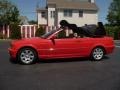 2001 Bright Red BMW 3 Series 325i Convertible  photo #24