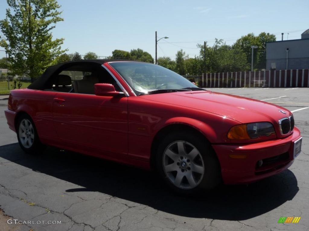 2001 3 Series 325i Convertible - Bright Red / Sand photo #25