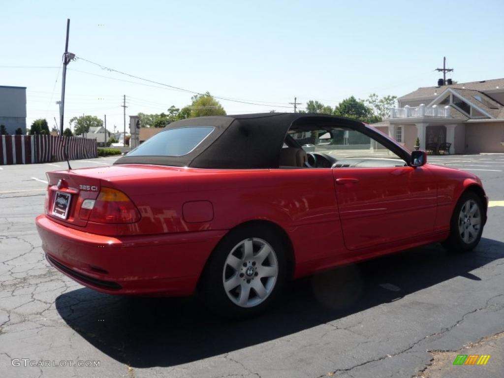 2001 3 Series 325i Convertible - Bright Red / Sand photo #27