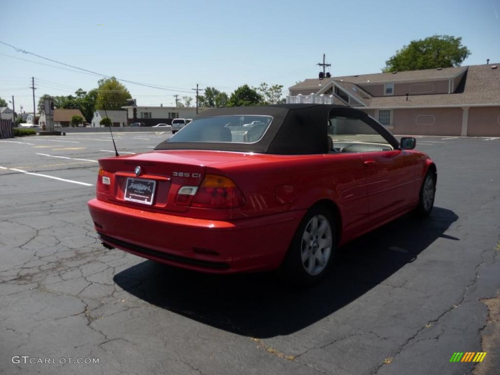 2001 3 Series 325i Convertible - Bright Red / Sand photo #28