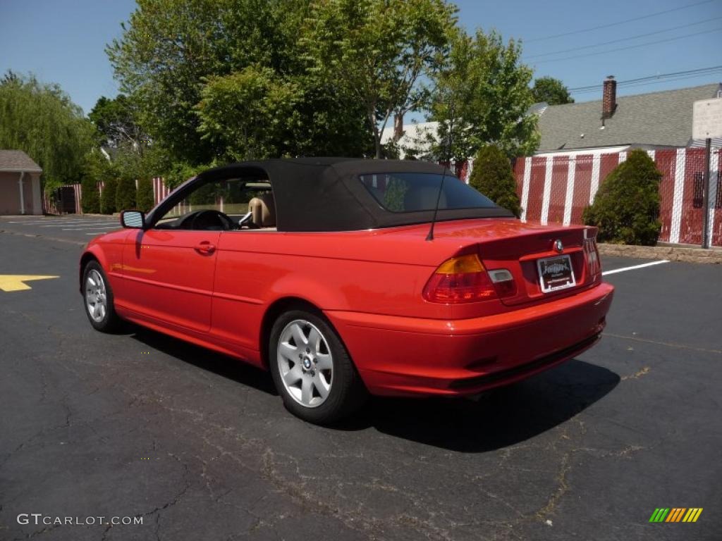 2001 3 Series 325i Convertible - Bright Red / Sand photo #29