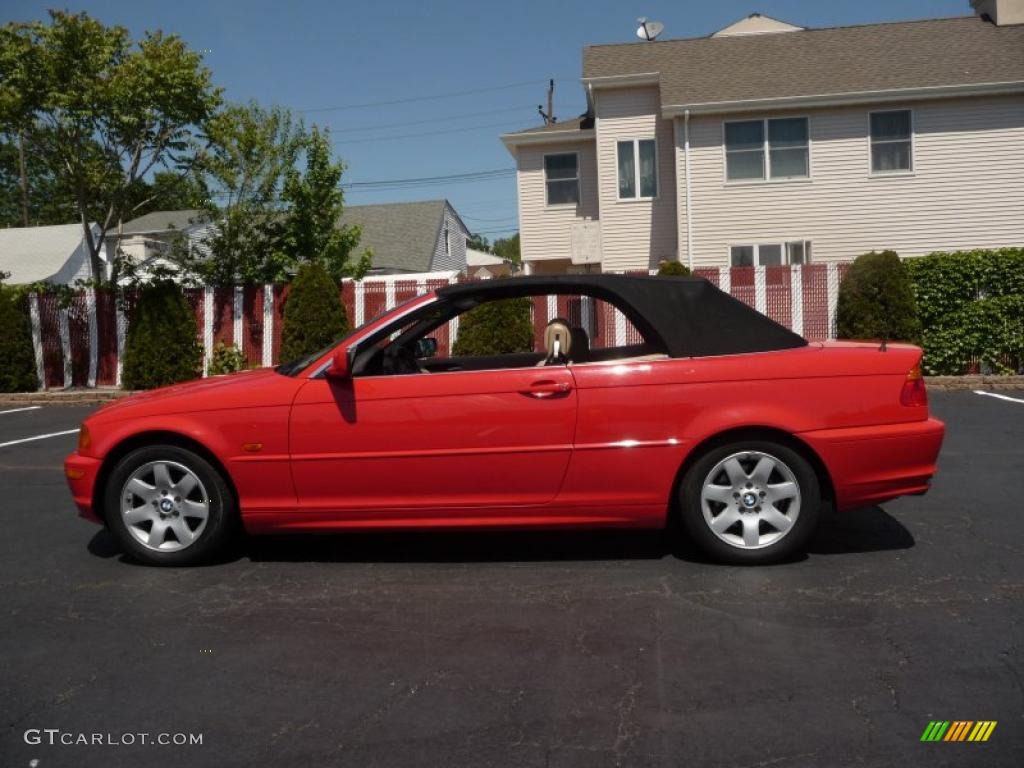 2001 3 Series 325i Convertible - Bright Red / Sand photo #30