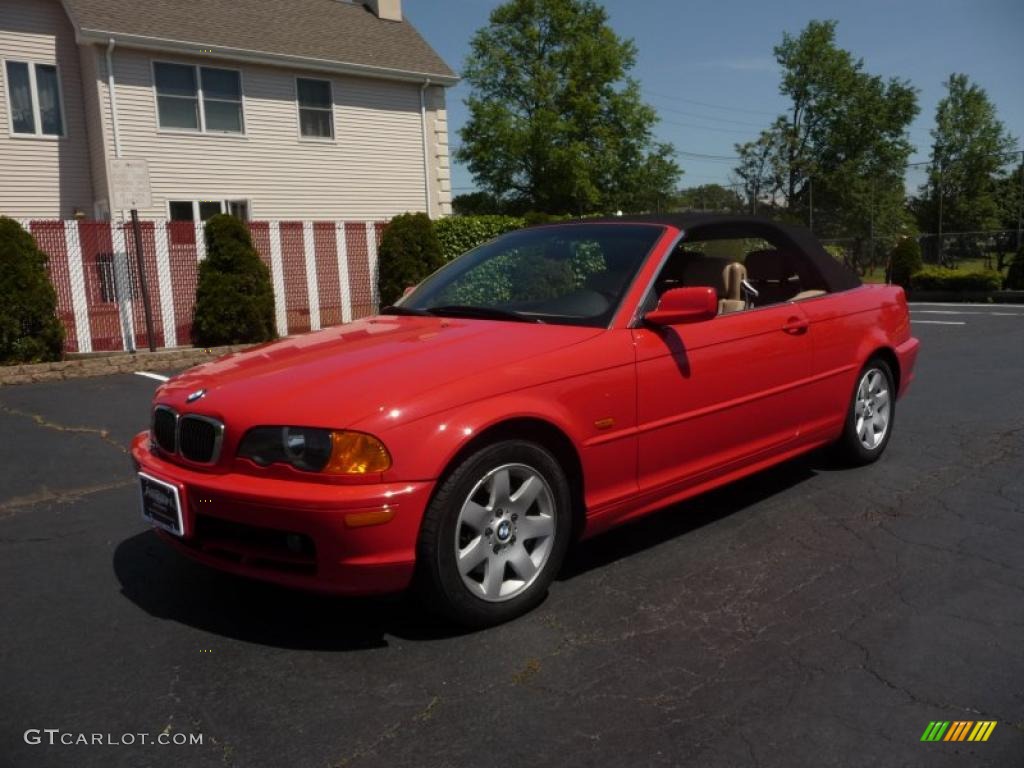 2001 3 Series 325i Convertible - Bright Red / Sand photo #31