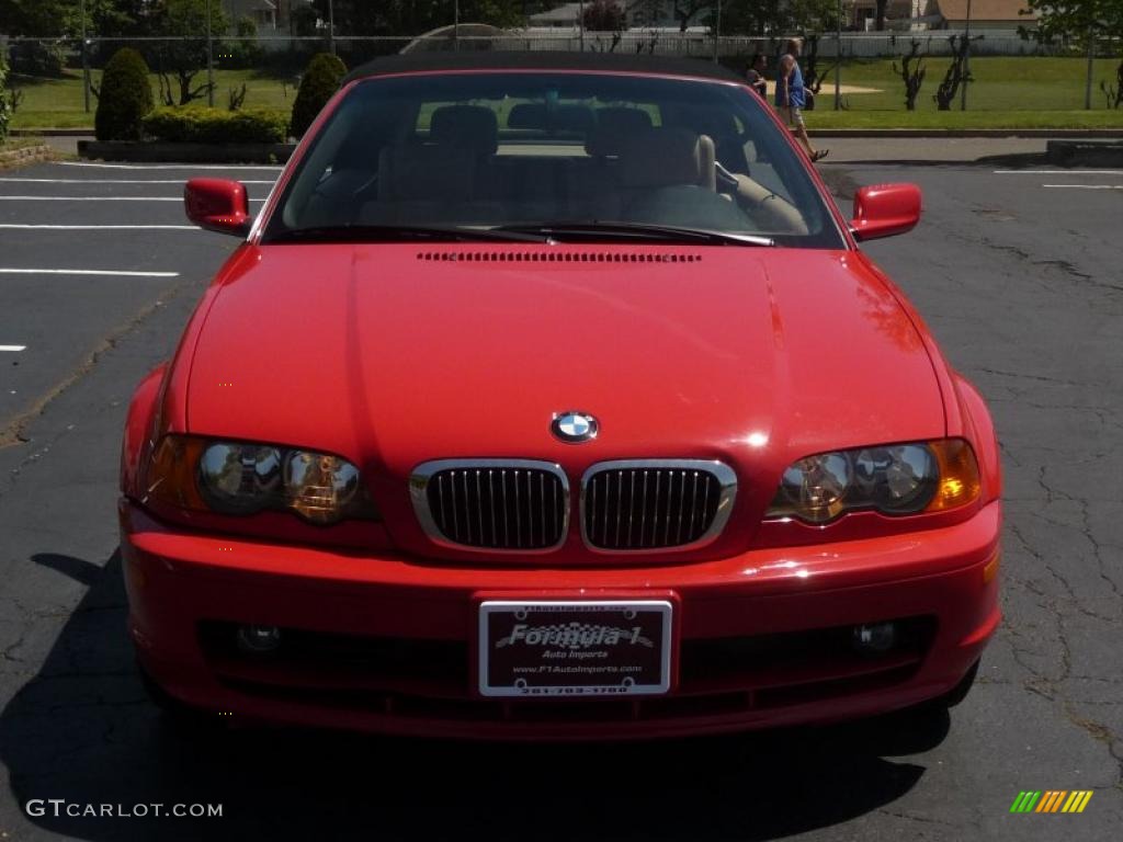 2001 3 Series 325i Convertible - Bright Red / Sand photo #32