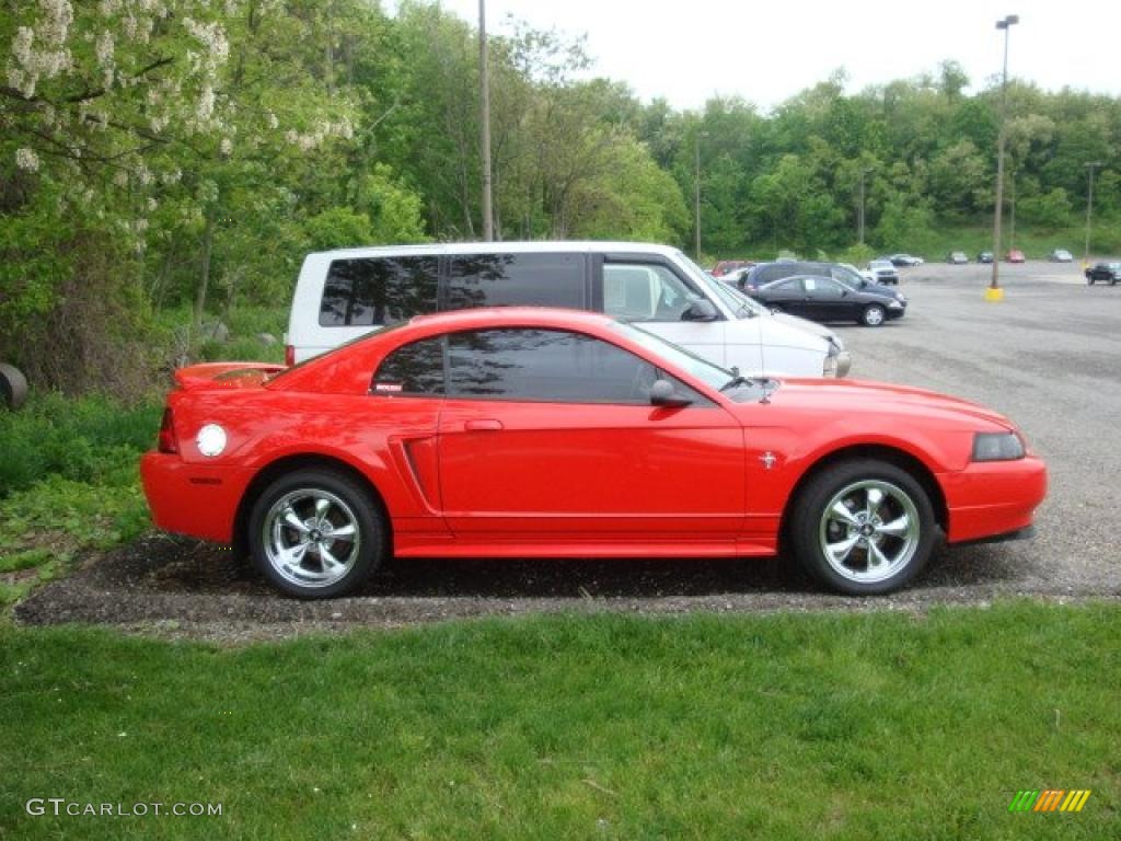 2000 Mustang V6 Coupe - Performance Red / Medium Parchment photo #2