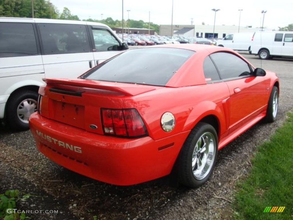 2000 Mustang V6 Coupe - Performance Red / Medium Parchment photo #3