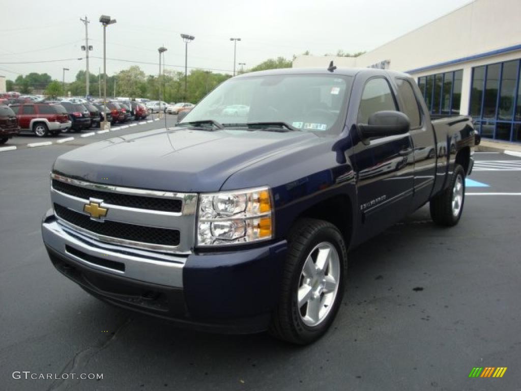 2009 Silverado 1500 LT Extended Cab 4x4 - Imperial Blue Metallic / Dark Titanium photo #7