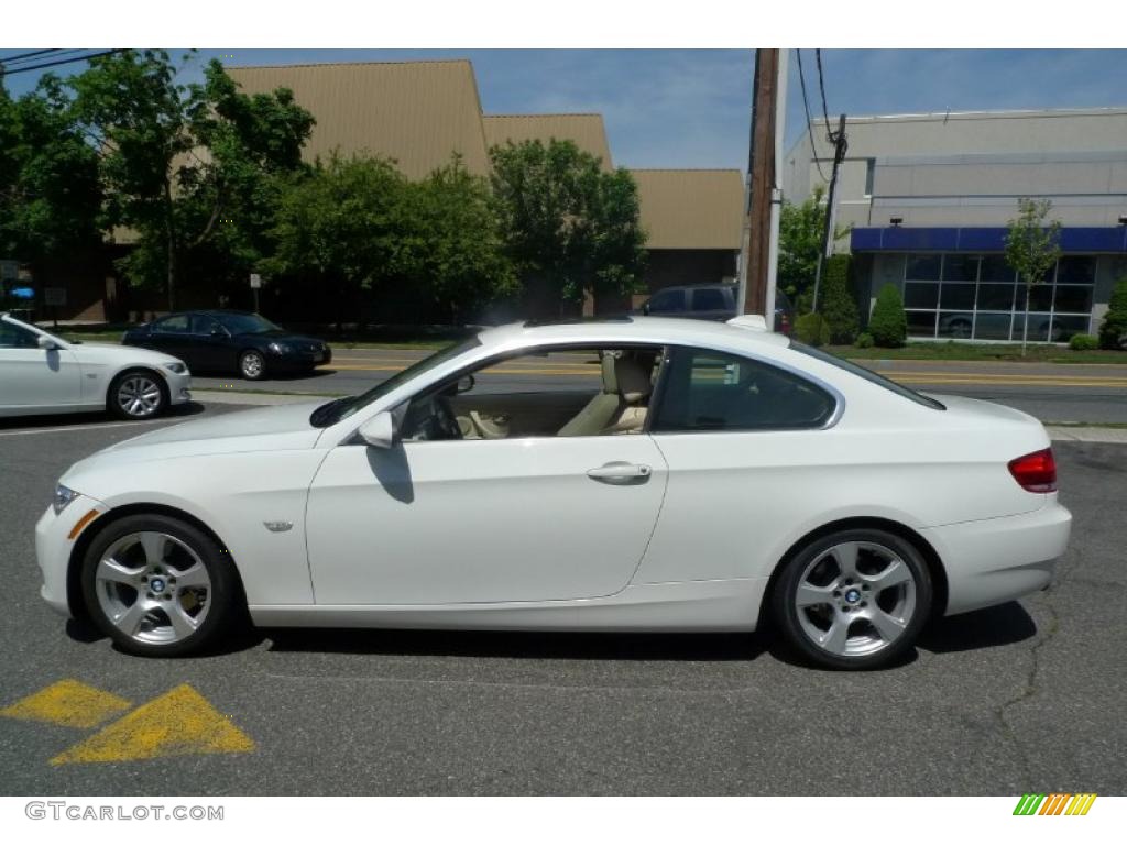 2008 3 Series 328i Coupe - Alpine White / Cream Beige photo #4