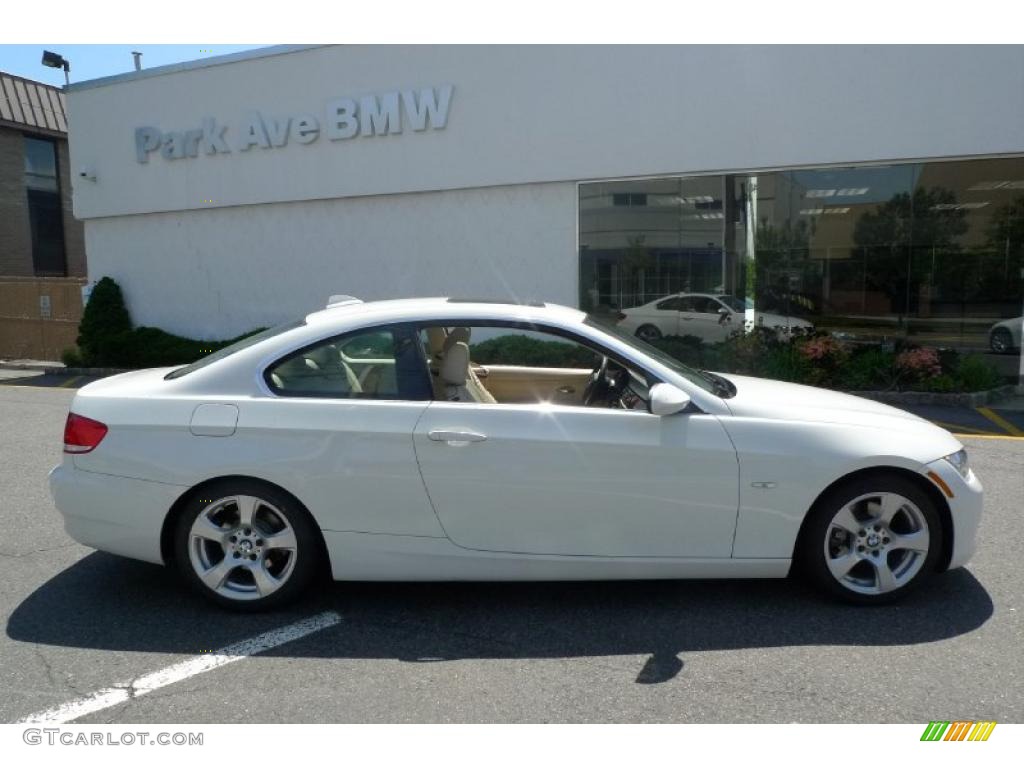 2008 3 Series 328i Coupe - Alpine White / Cream Beige photo #5