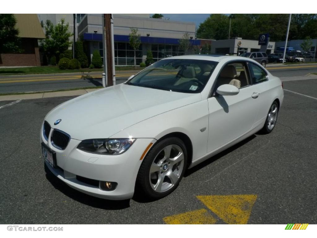 2008 3 Series 328i Coupe - Alpine White / Cream Beige photo #7