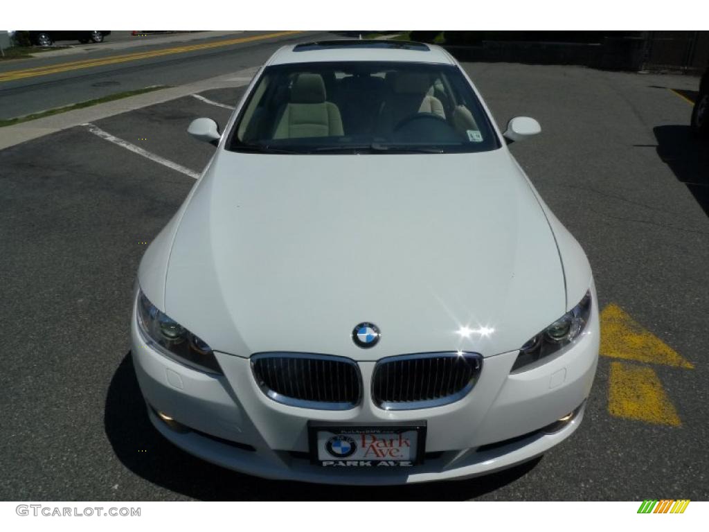 2008 3 Series 328i Coupe - Alpine White / Cream Beige photo #11