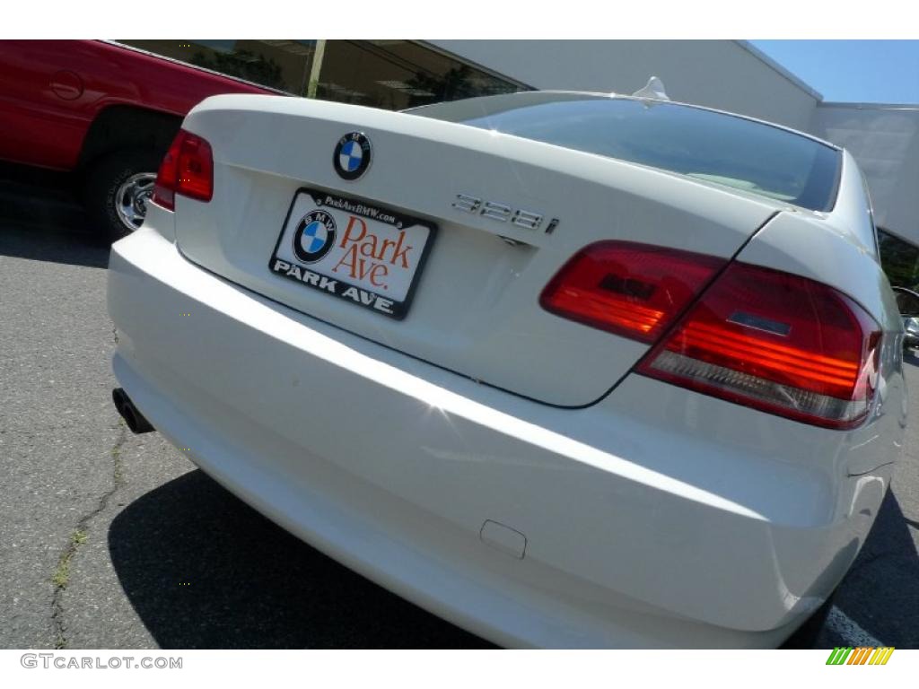 2008 3 Series 328i Coupe - Alpine White / Cream Beige photo #14