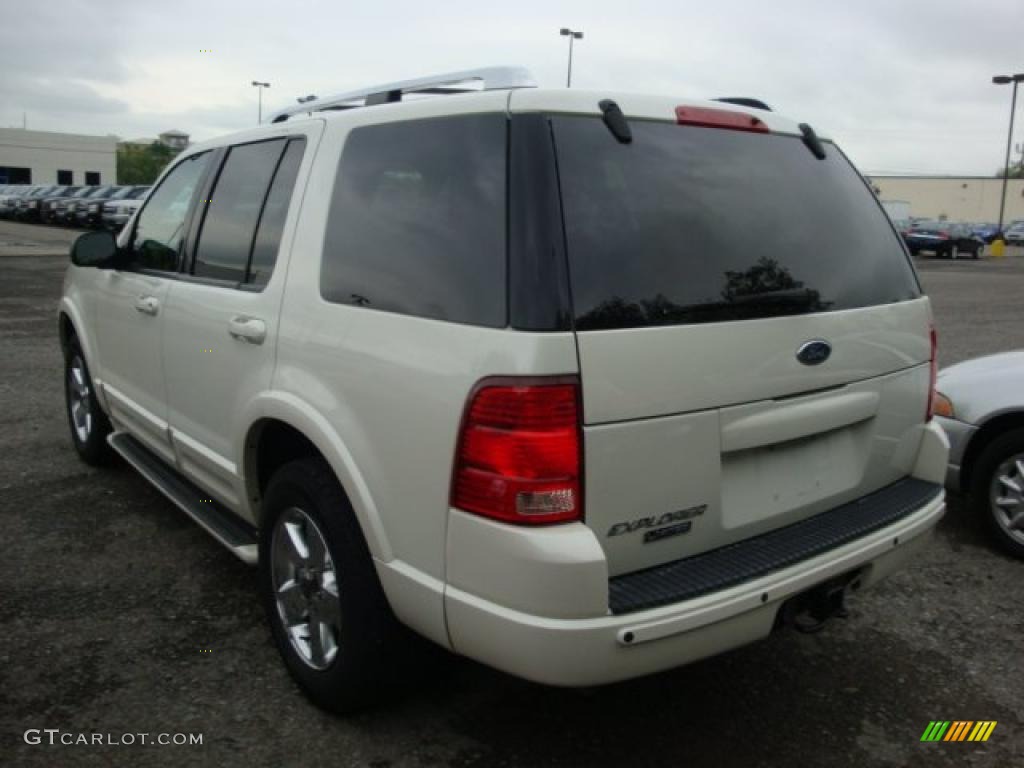 2003 Explorer Limited 4x4 - Ceramic White Tri Coat / Medium Parchment Beige photo #4