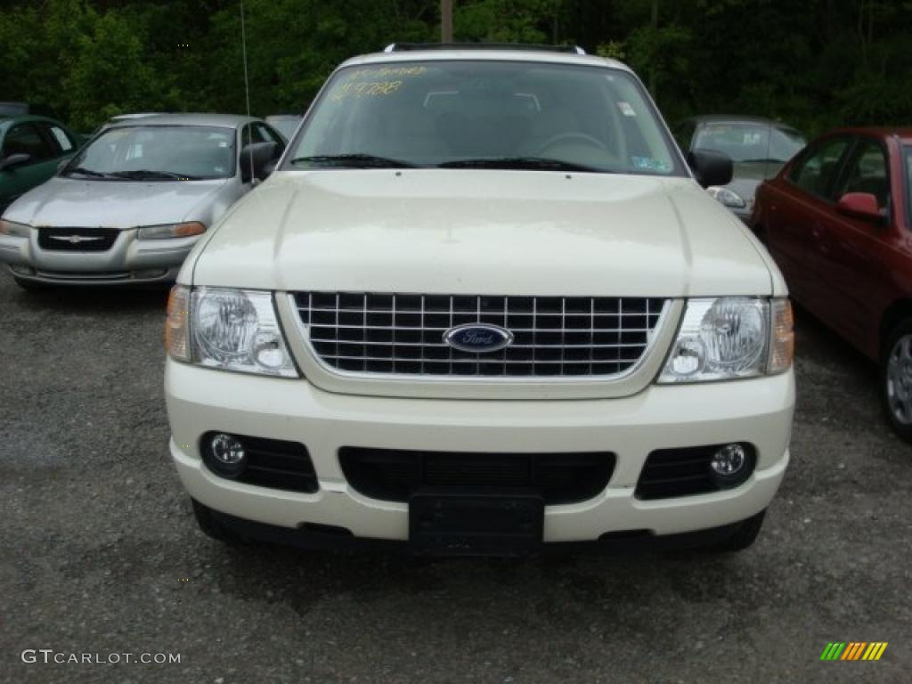 2003 Explorer Limited 4x4 - Ceramic White Tri Coat / Medium Parchment Beige photo #6