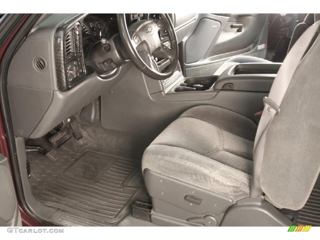 2003 Silverado 1500 LS Extended Cab 4x4 - Dark Carmine Red Metallic / Medium Gray photo #4
