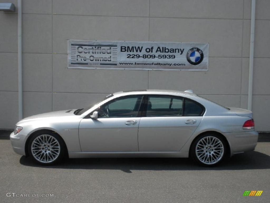 2007 7 Series 750Li Sedan - Titanium Silver Metallic / Black photo #1