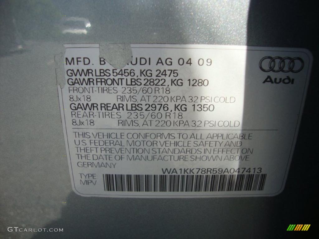 2009 Q5 3.2 Premium quattro - Quartz Gray Metallic / Light Gray photo #42