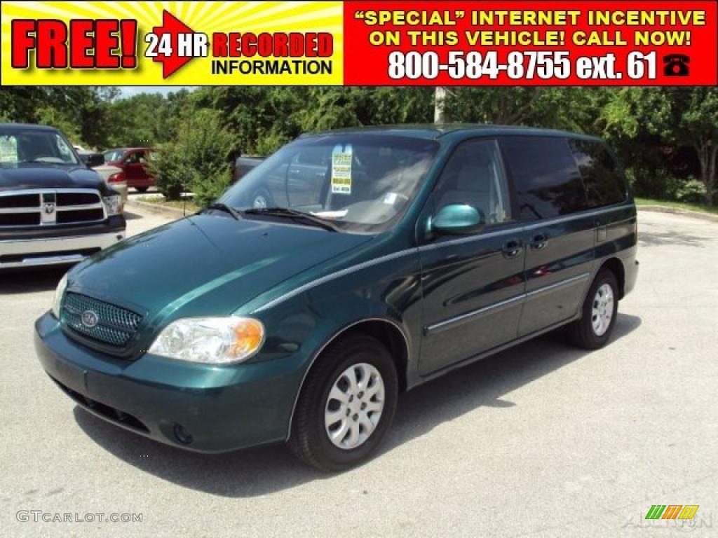 Dark Green Emerald Kia Sedona