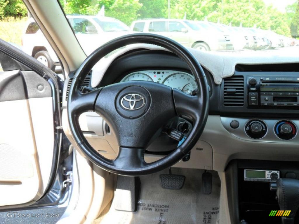 2003 Camry SE V6 - Catalina Blue Metallic / Taupe photo #15