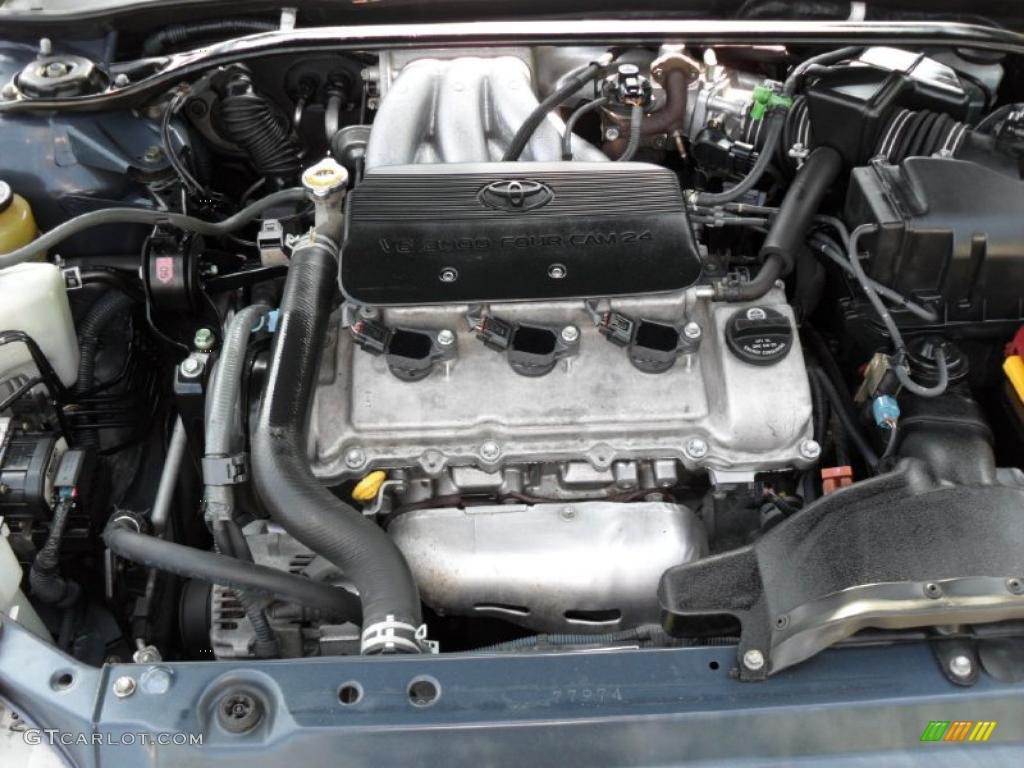 2003 Camry SE V6 - Catalina Blue Metallic / Taupe photo #23