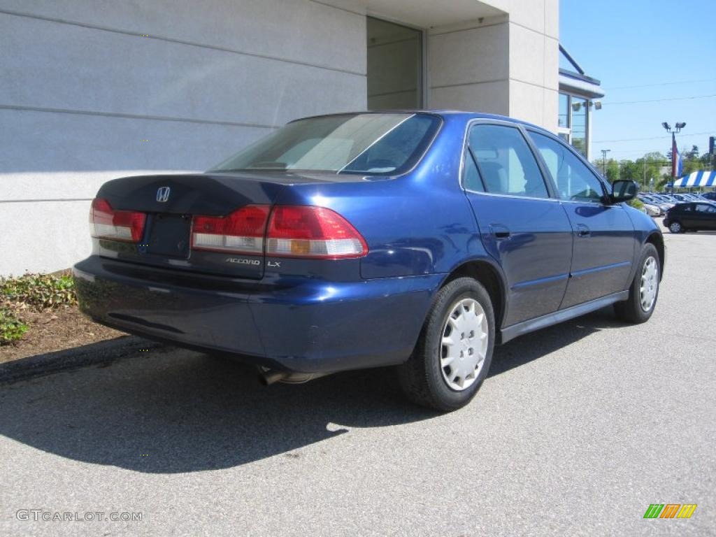 2002 Accord LX Sedan - Eternal Blue Pearl / Quartz Gray photo #3