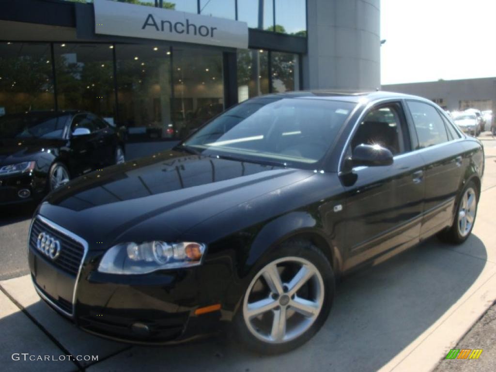 2007 A4 3.2 quattro Sedan - Brilliant Black / Ebony photo #1