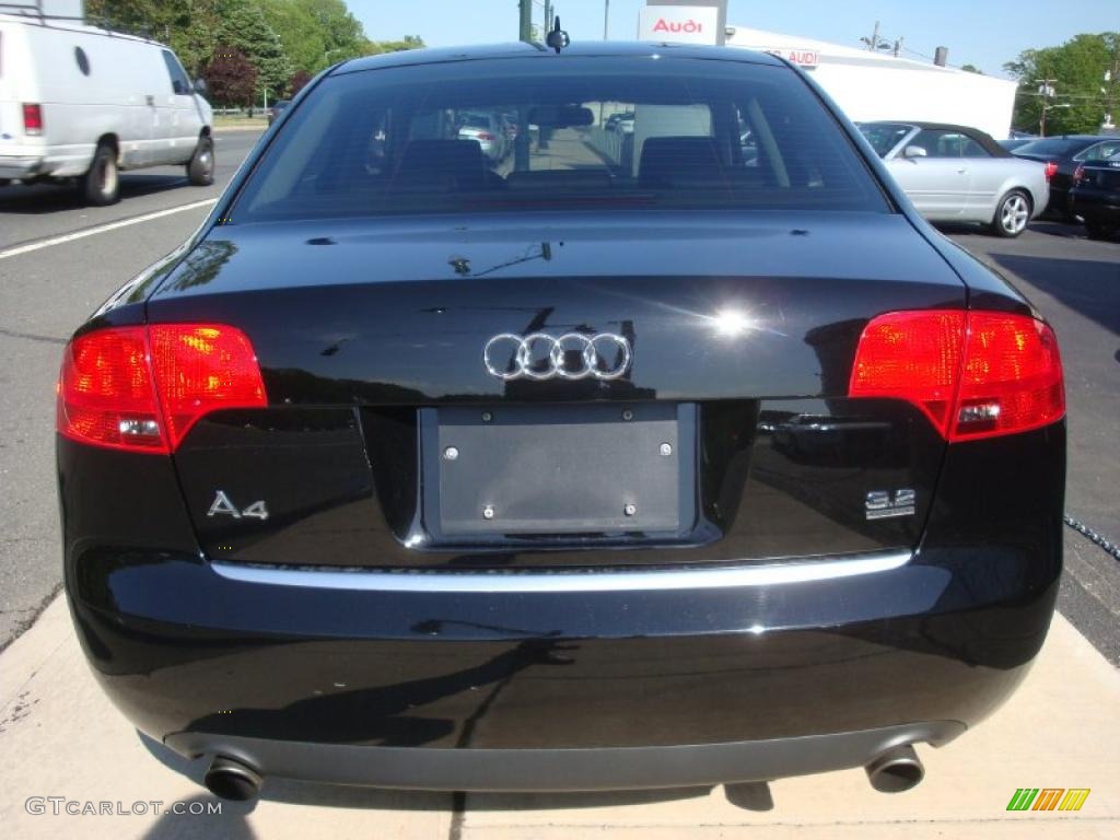 2007 A4 3.2 quattro Sedan - Brilliant Black / Ebony photo #4