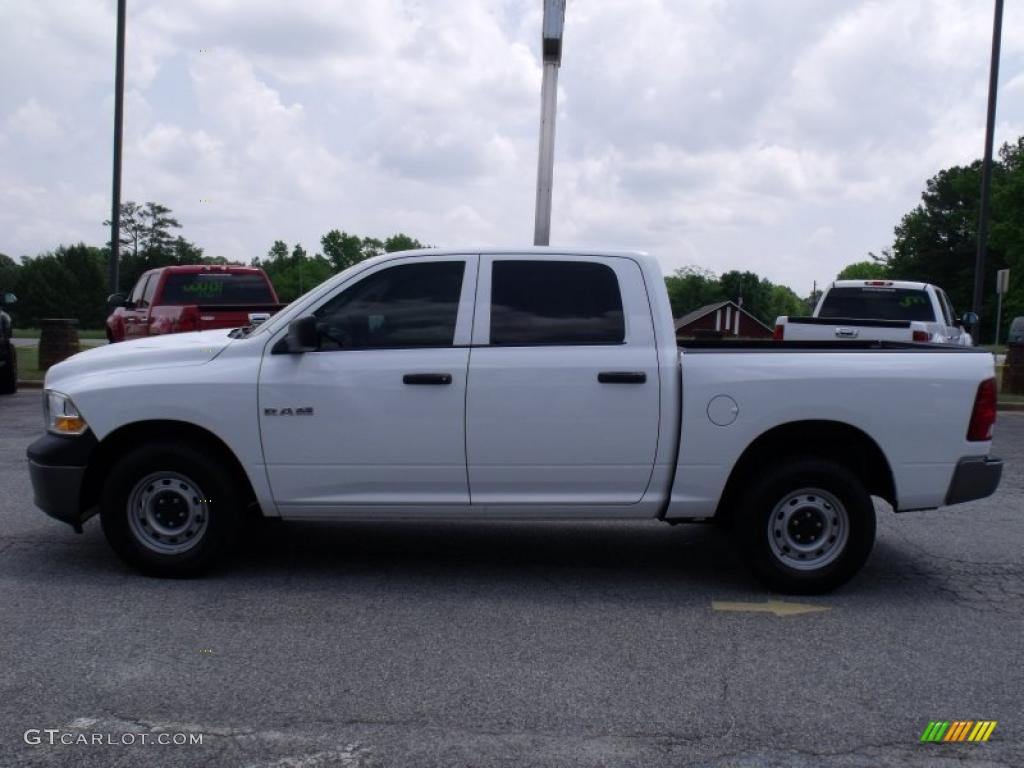 2010 Ram 1500 ST Crew Cab 4x4 - Stone White / Dark Slate/Medium Graystone photo #5