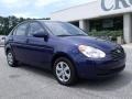 2009 Dark Sapphire Blue Hyundai Accent GLS 4 Door  photo #2