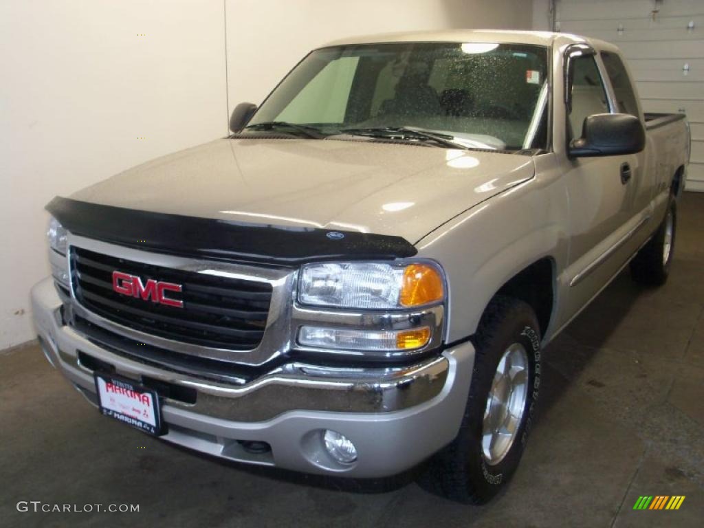 2006 Sierra 1500 SLE Extended Cab 4x4 - Silver Birch Metallic / Dark Pewter photo #1