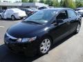 2009 Crystal Black Pearl Honda Civic LX Sedan  photo #2