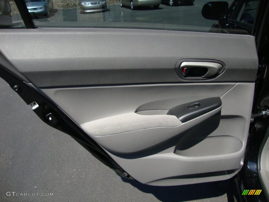 2009 Civic LX Sedan - Crystal Black Pearl / Gray photo #23