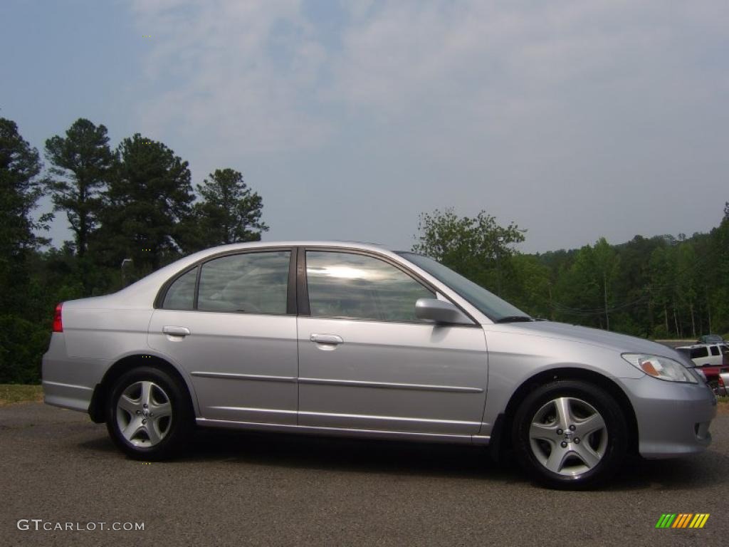 2005 Civic EX Sedan - Satin Silver Metallic / Gray photo #1