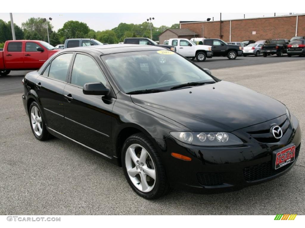 2007 MAZDA6 i Touring Sedan - Onyx Black / Black photo #1