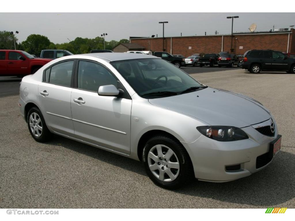 2009 MAZDA3 i Sport Sedan - Sunlight Silver Metallic / Black photo #1