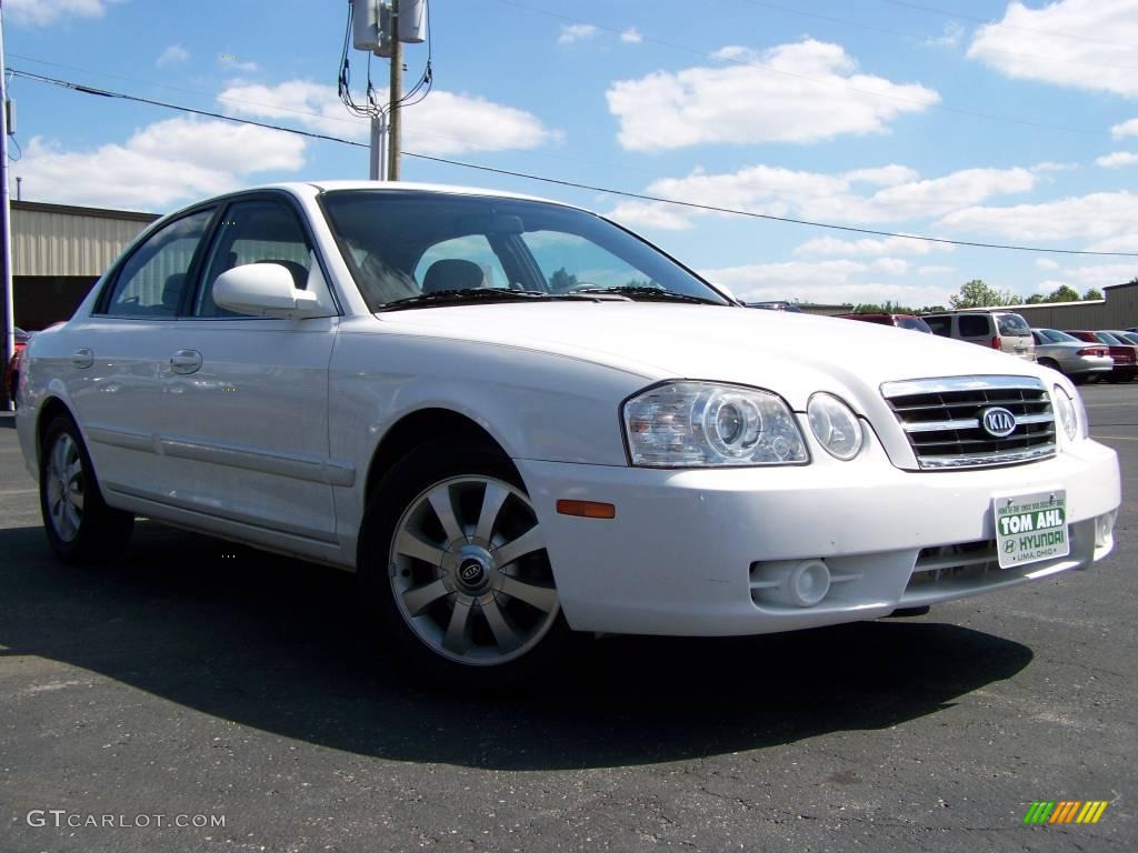 2005 Optima LX V6 - Clear White / Beige photo #6