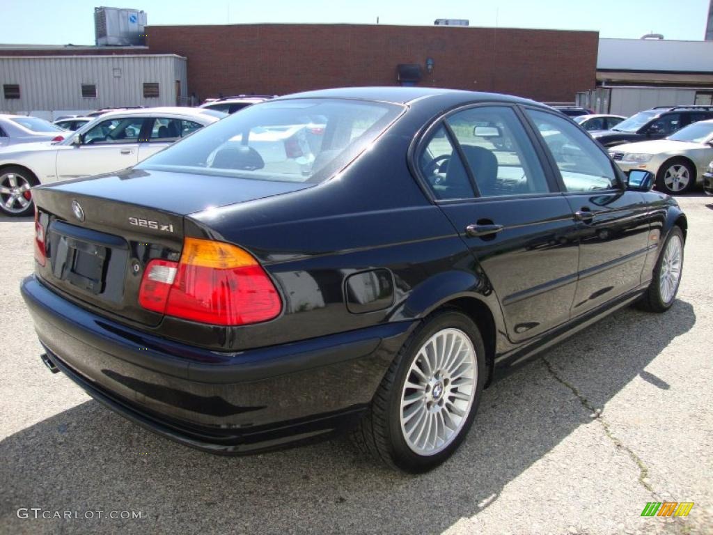 2001 3 Series 325xi Sedan - Jet Black / Black photo #8