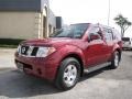 2007 Red Brawn Nissan Pathfinder SE  photo #3