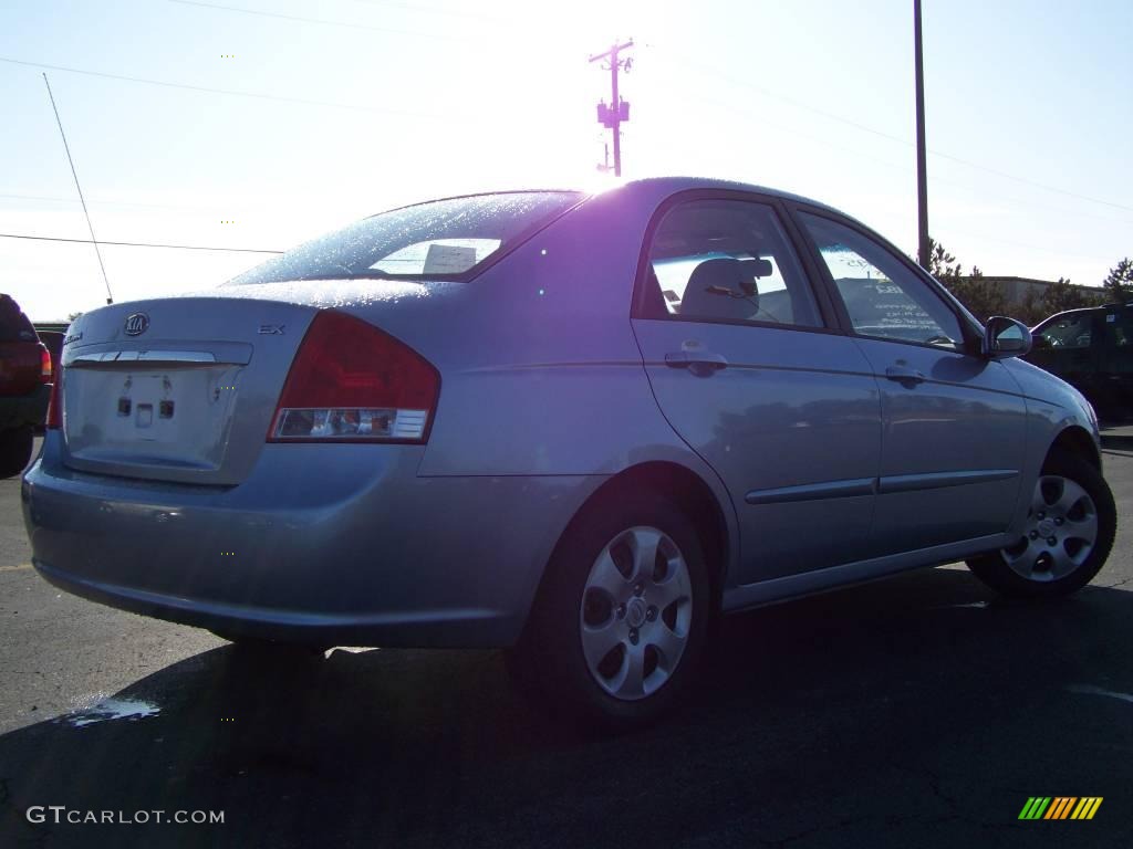 2008 Spectra EX Sedan - Ice Blue / Gray photo #3