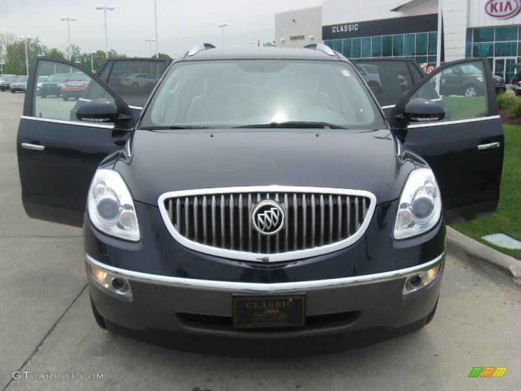 2008 Enclave CXL AWD - Ming Blue Metallic / Titanium/Dark Titanium photo #19